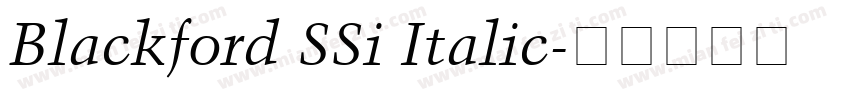 Blackford SSi Italic字体转换